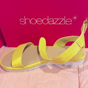 Flat yellow sandals